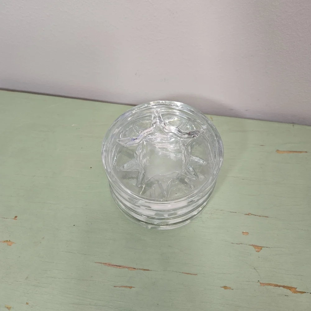 Clear Glass Star Vintage Stacking Coasters Ash Trays - Set of 4